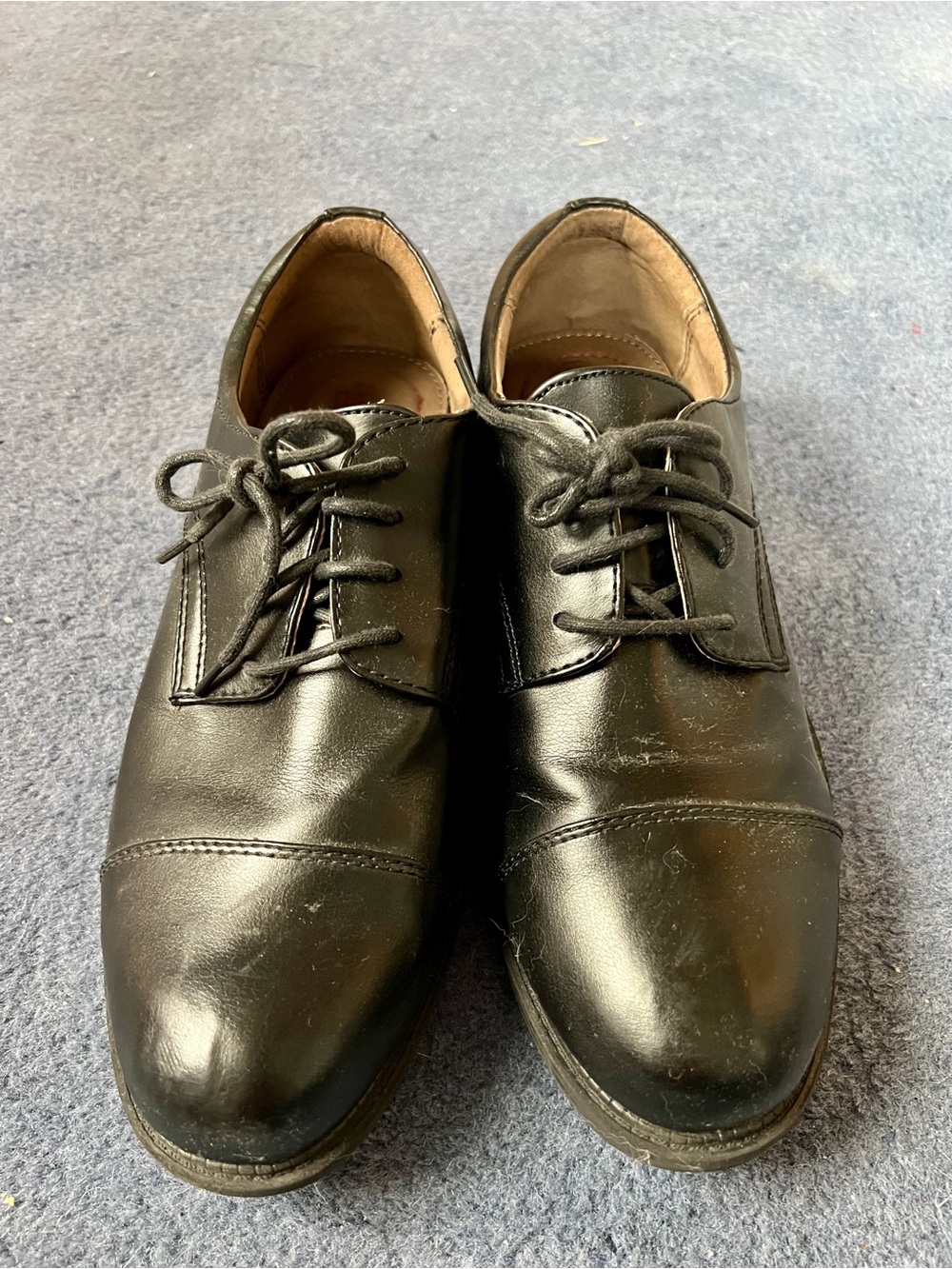 Dexter Black Leather Cap-Toe Derby Shoes
